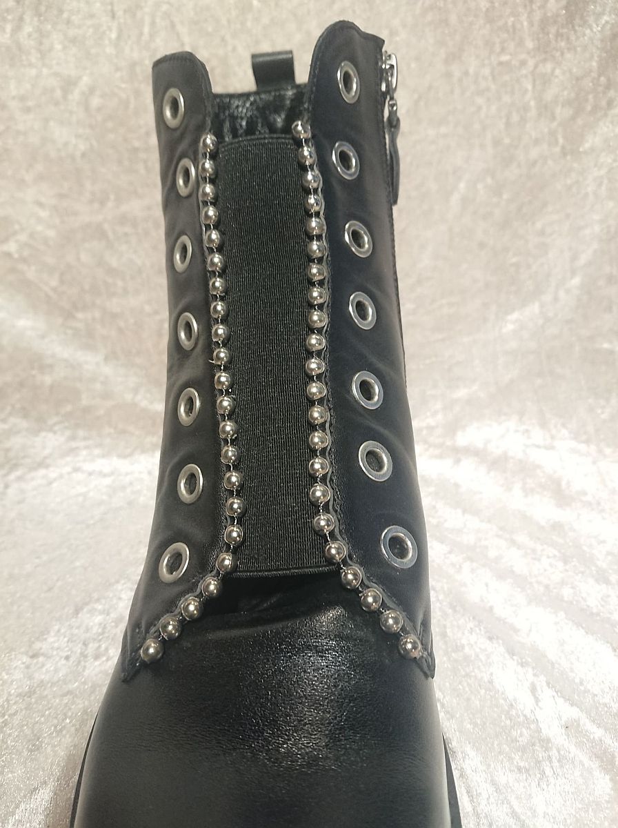 MACJEIKA Black Leather boots | Rockstar Shop