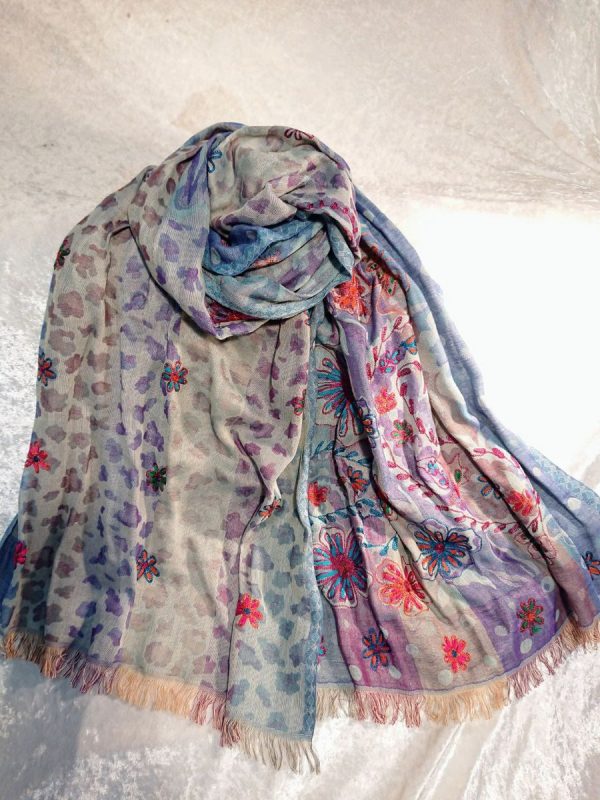 Cotton Embroidered Scarf 2